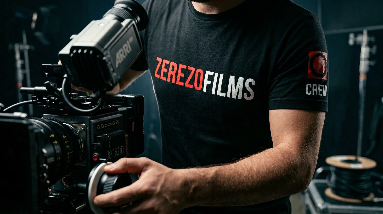 ZerezoFilms crew operating a cinema camera on a digital content shoot for brands
