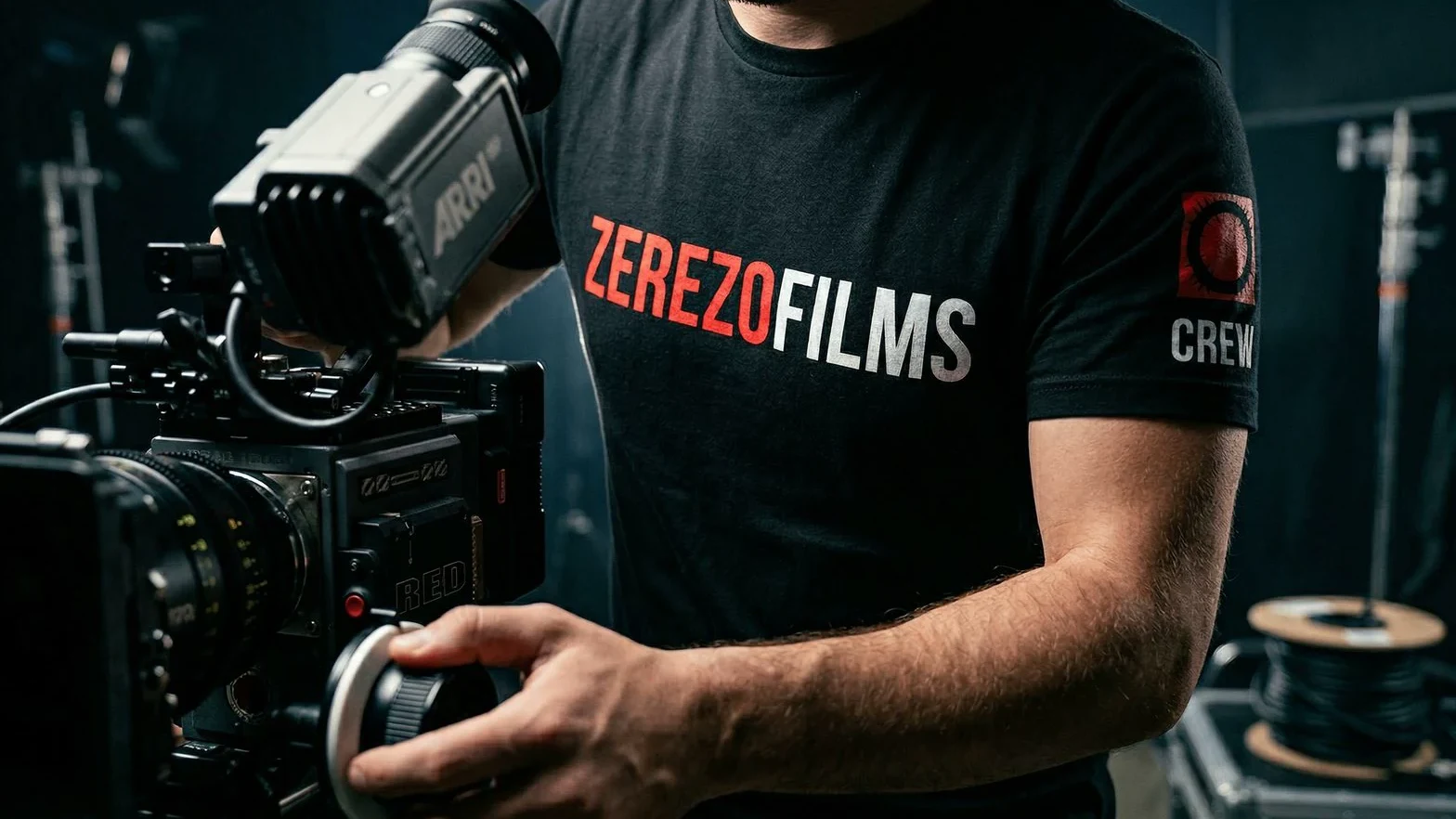 ZerezoFilms crew member operating an ARRI cinema camera on set in Mexico City